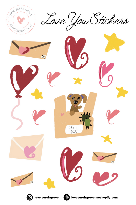 Love You Sticker Sheet