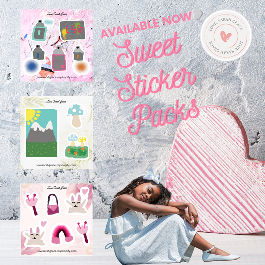 Graffiti Girl, Nature Girl, & Sweet Girl Sticker Pack